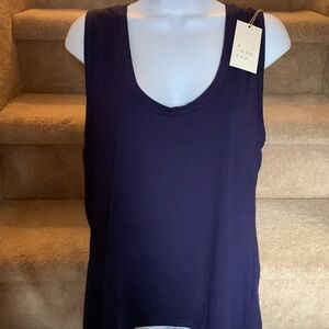 NWT a new day Navy Low Scoop Neck Tank in XL